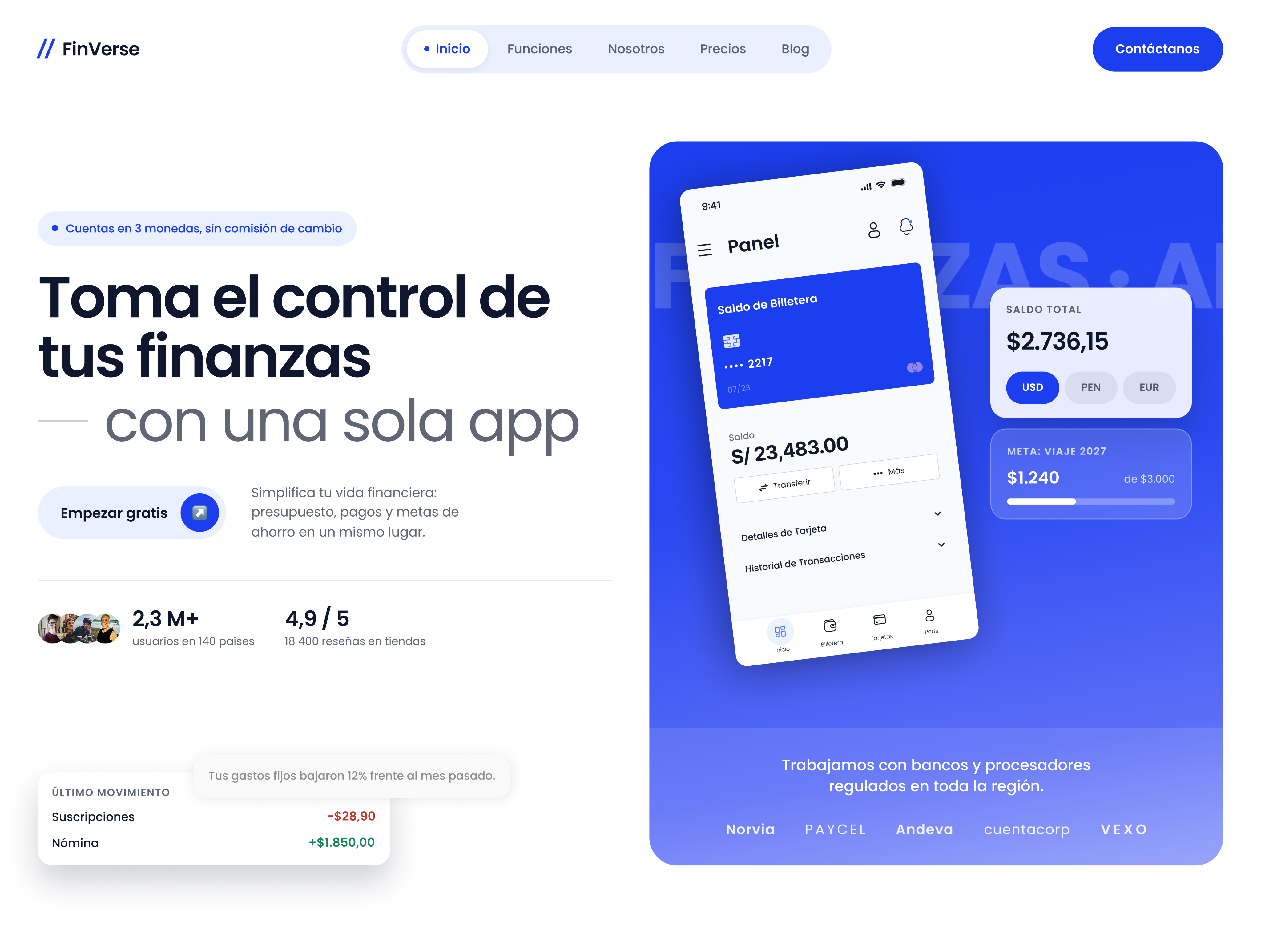 App y panel de control para crédito digital y pagos