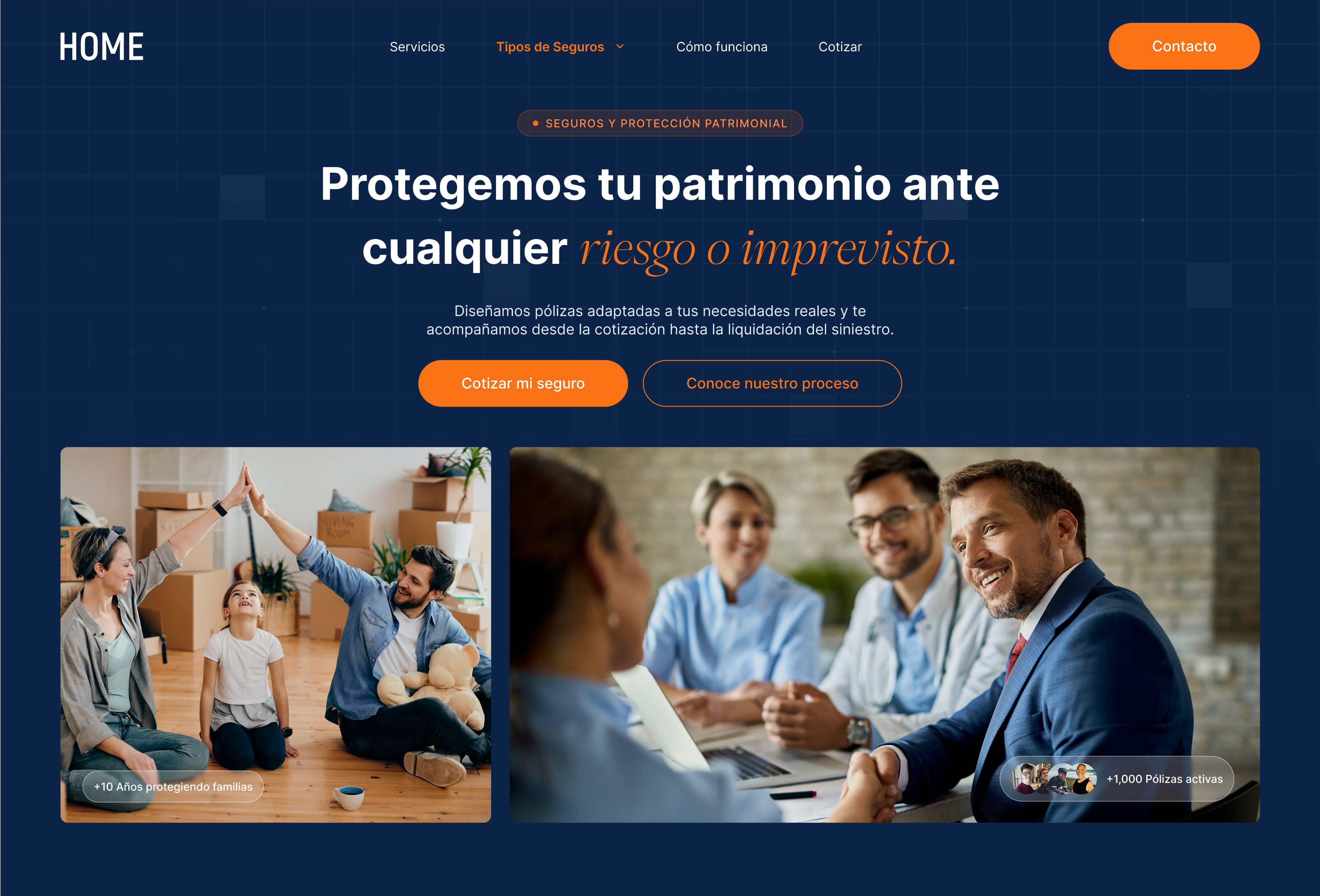 Portal de suscripción y gestión digital de siniestros para agencia de seguros