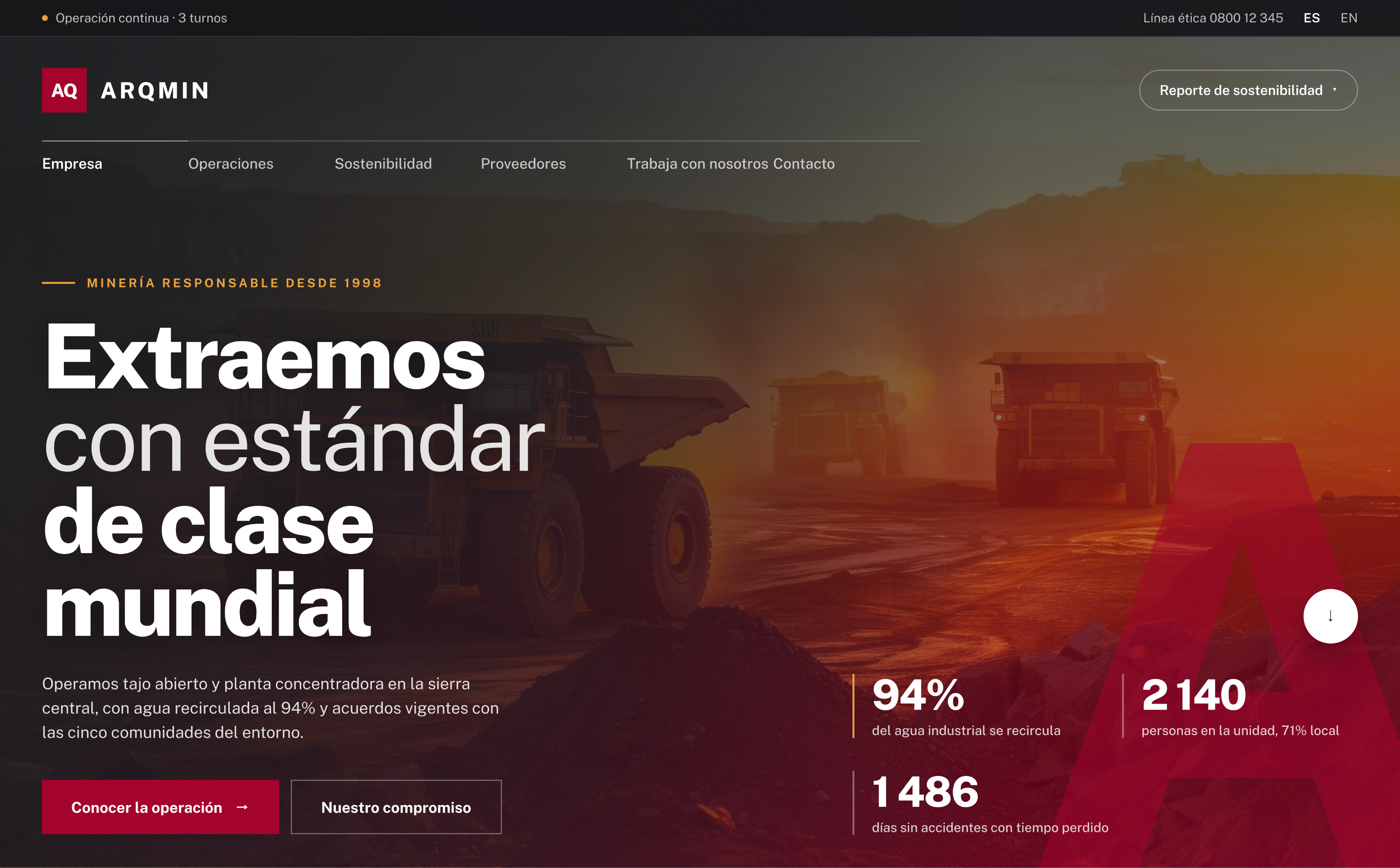Plataforma de mantenimiento predictivo y monitoreo operativo para Unidad Cerro Alto