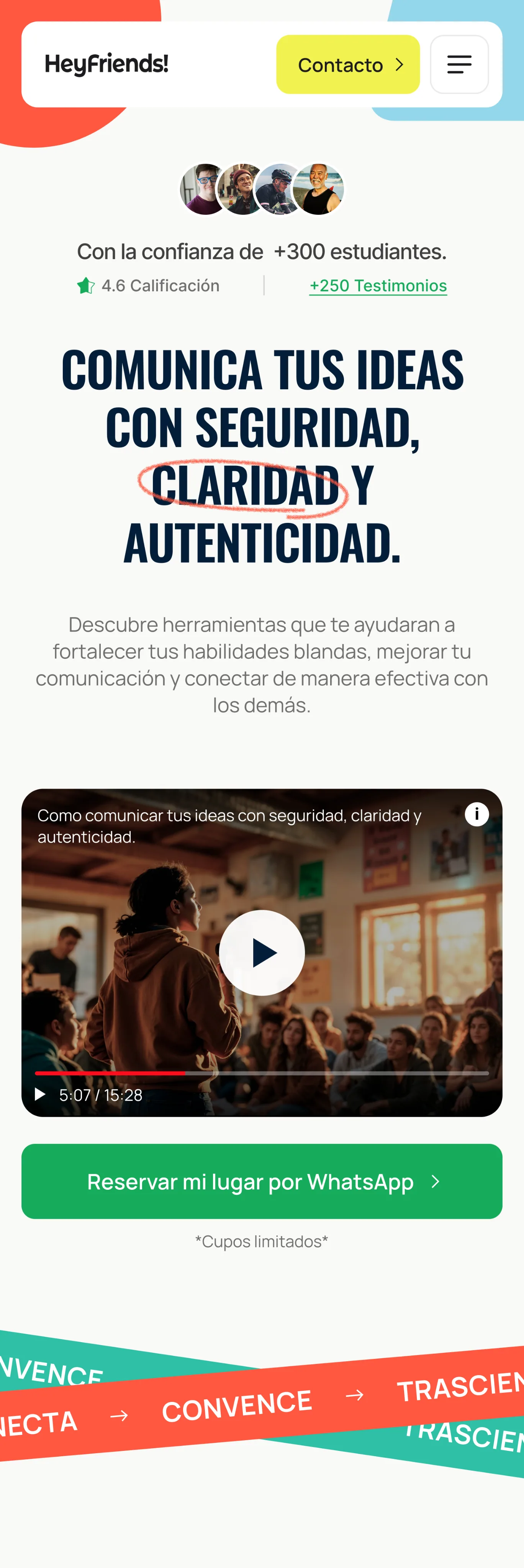 Inicio y desafíos de la web de HeyFriends!