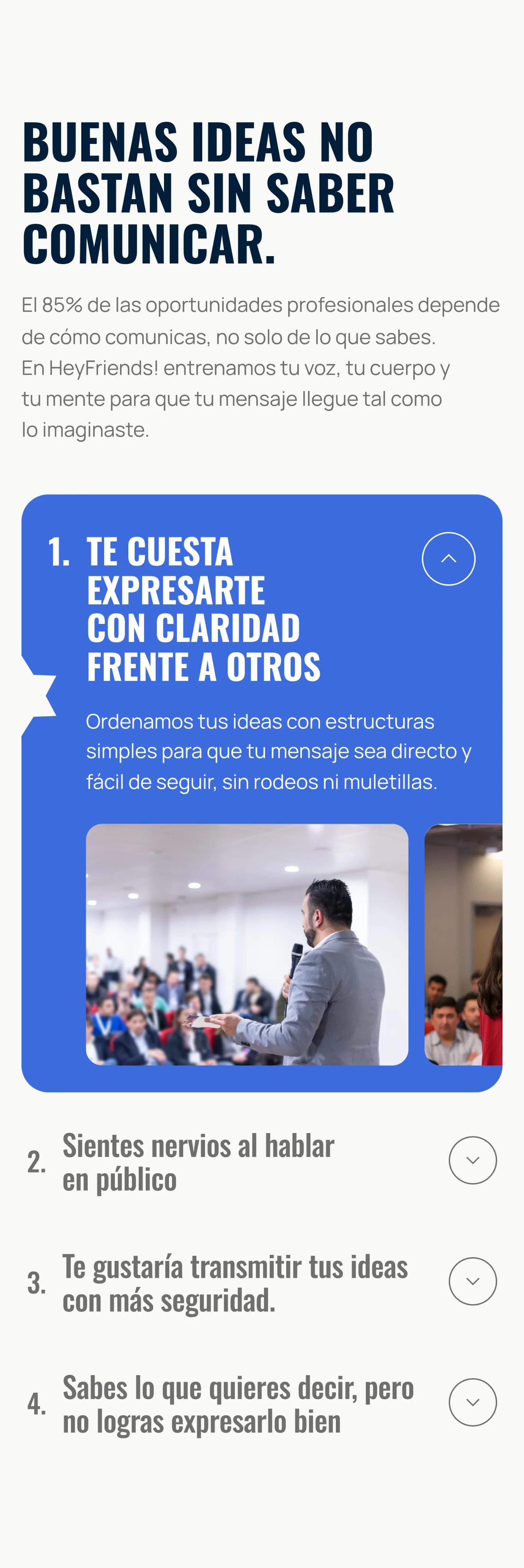 Pilares del método HeyFriends! en móvil