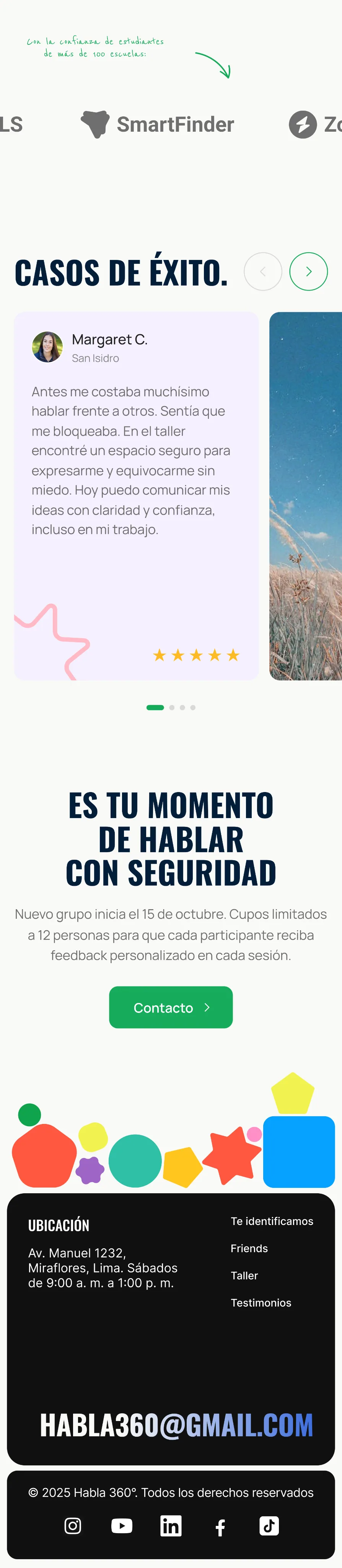 Reserva y pie de página de HeyFriends!