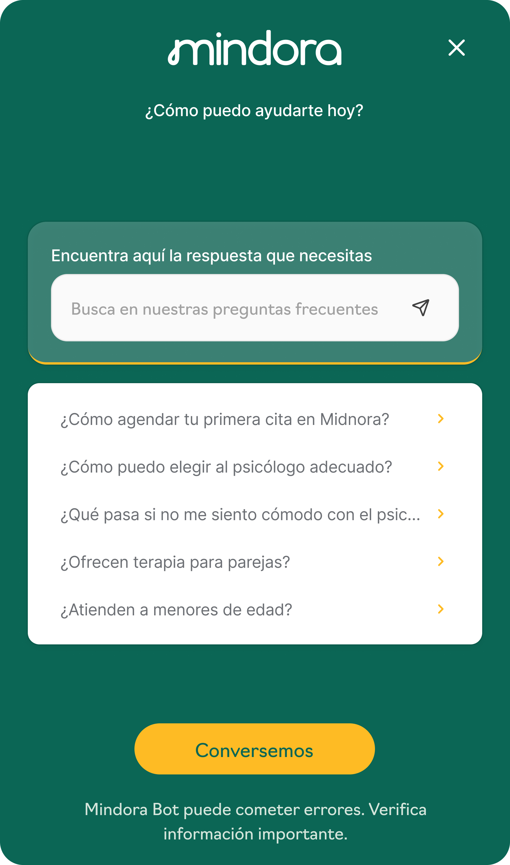 Mindora: preguntas frecuentes