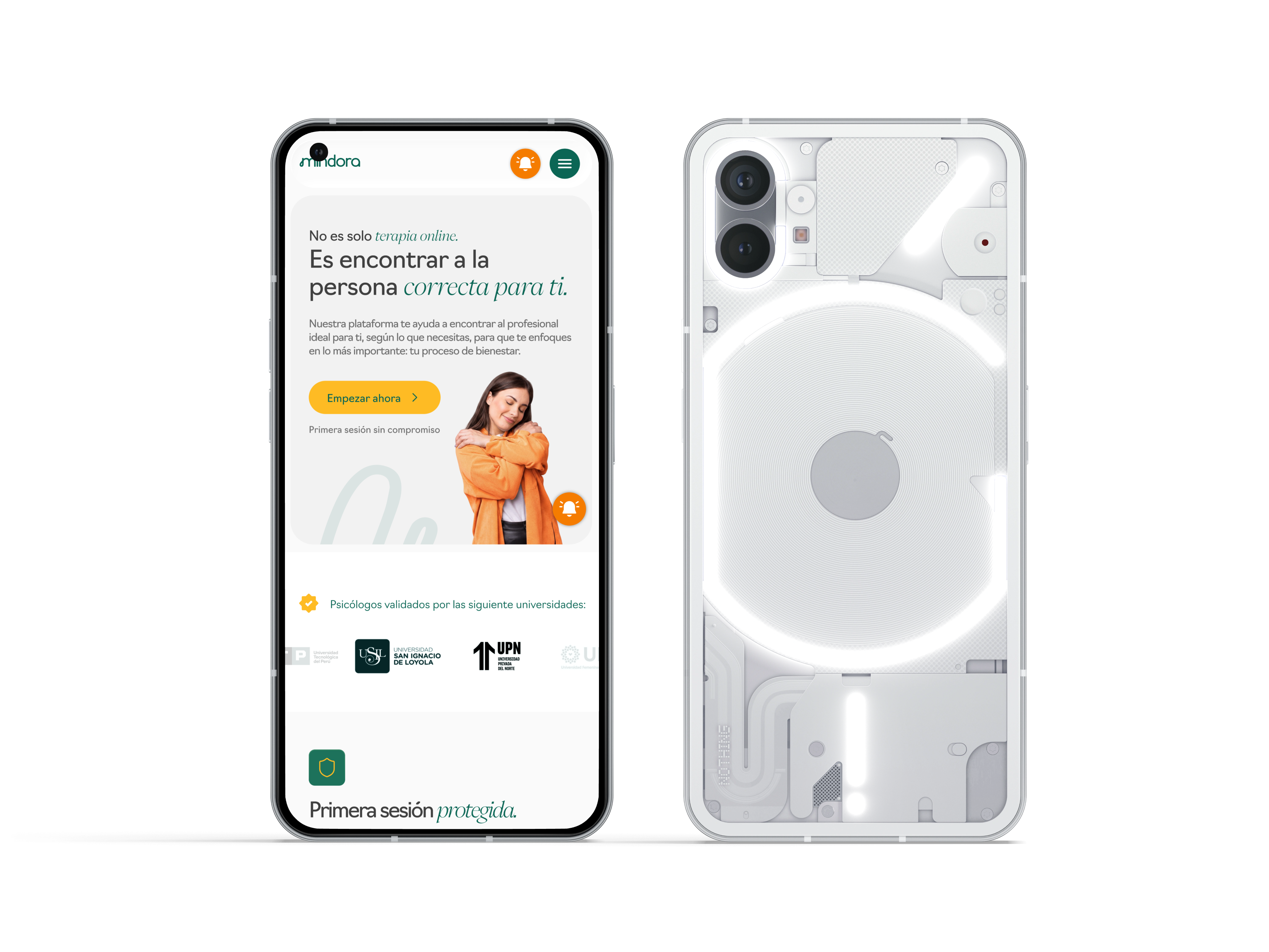 Mindora: aplicación para pacientes