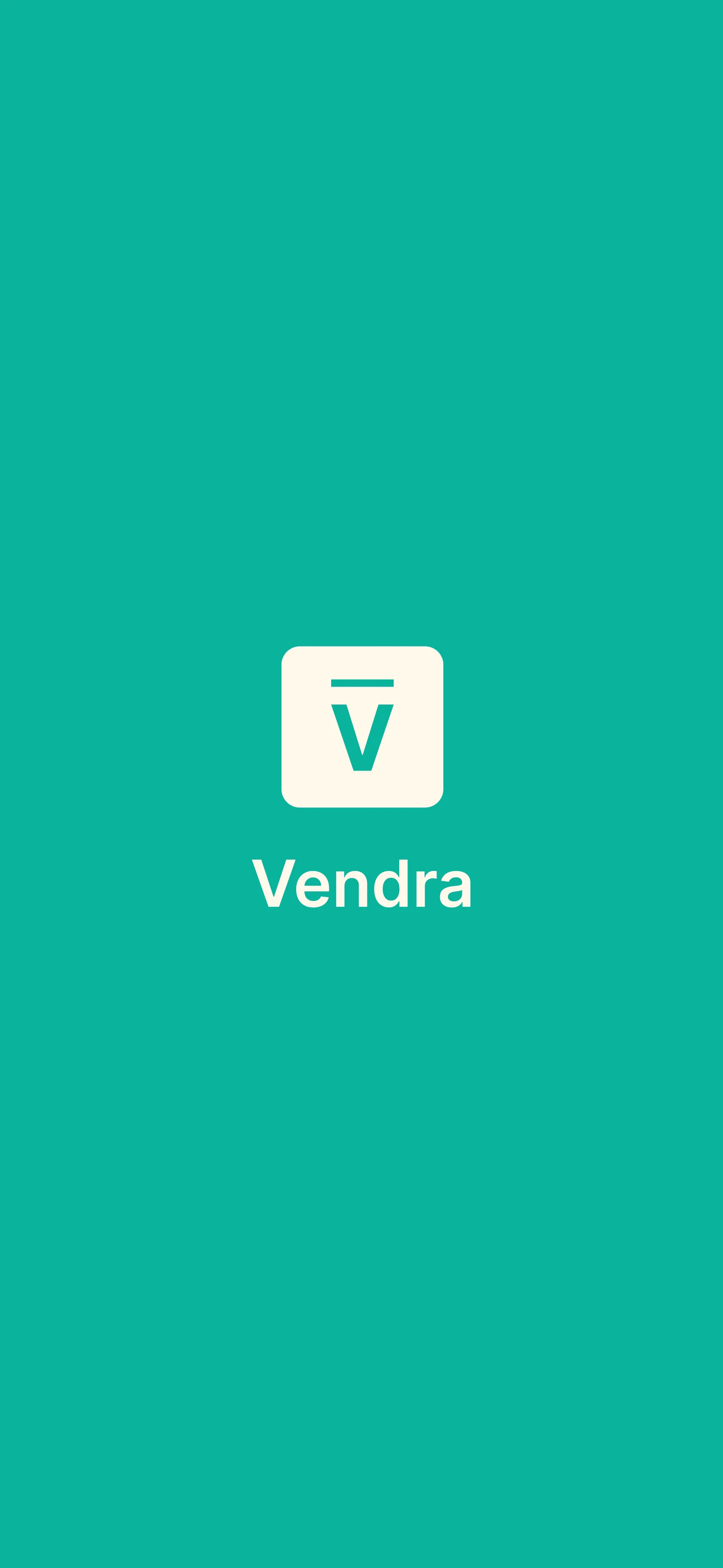 Pantalla de inicio de Vendra